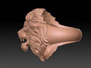 3D w&uuml;tender L&ouml;wenring 3D Druckmodell