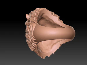 3D w&uuml;tender L&ouml;wenring 3D Druckmodell