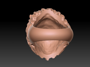 3D angry lion ring 3D प्रिंट मॉडल