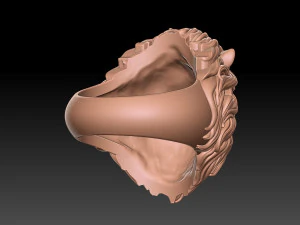 3D w&uuml;tender L&ouml;wenring 3D Druckmodell