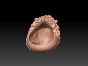 3D angry lion ring 3D प्रिंट मॉडल