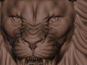 3D angry lion ring 3D प्रिंट मॉडल