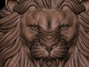 3D w&uuml;tender L&ouml;wenring 3D Druckmodell