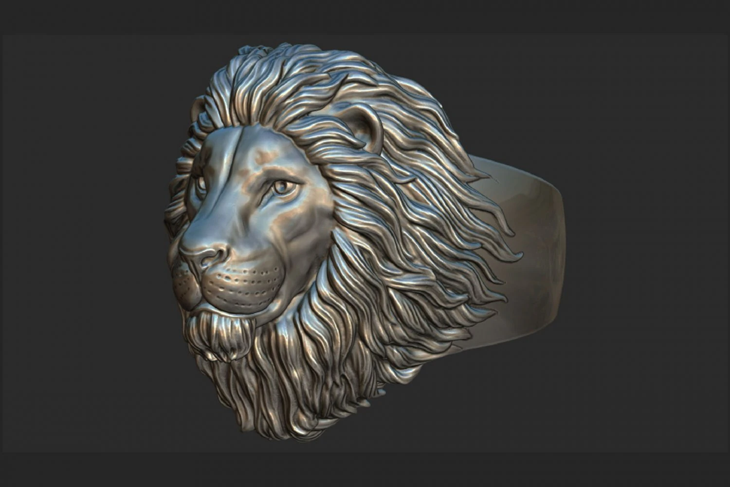 Lion ring 3D print model 3D Print Model .c4d .max .obj .3ds .fbx .stl .blend 