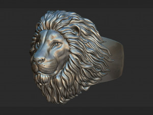 Lion ring 3D print model 3D Print Model