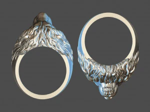 Lion ring 3D print model 3D Print Model