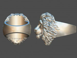 Lion ring 3D print model 3D Print Model