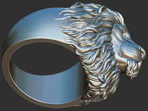 Lion ring 3D print model 3D Print Model