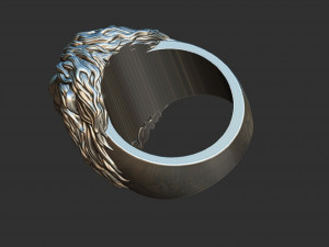 Lion ring 3D print model 3D प्रिंट मॉडल