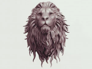Testa di leone 3D Modello di stampa 3D
