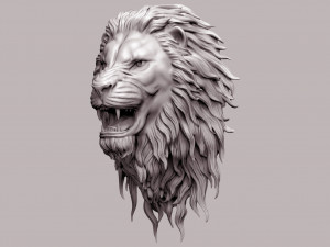 Angry lion 3d print 3D print model 3D 打印模型