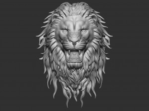 Angry lion 3d print 3D print model 3D 打印模型