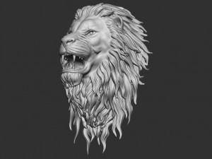 Angry lion 3d print 3D print model 3D 打印模型