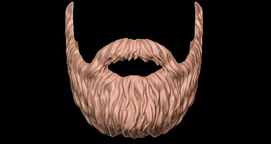 Beard 4 3D Print Model .c4d .max .obj .3ds .fbx .stl .blend 
