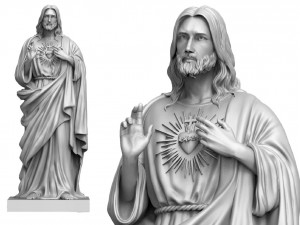 Jesus sacred heart 3d print model 3D print model 3D Print Model