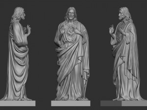 Jesus sacred heart 3d print model 3D print model Model Cetak 3D