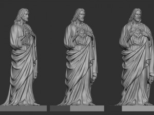 Jesus sacred heart 3d print model 3D print model Model Cetak 3D