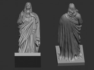 Jesus sacred heart 3d print model 3D print model Model Cetak 3D
