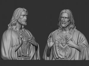 Jesus sacred heart 3d print model 3D print model Model Cetak 3D