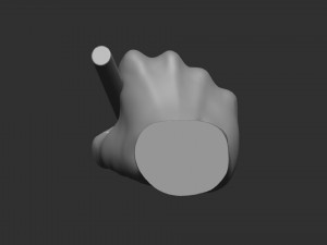 Writing hand posture 3D print model Model Cetak 3D
