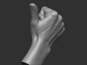 Male thumbs up hand posture 3D Принт Модель