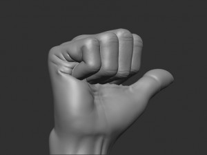 Male thumbs up hand posture 3D Принт Модель