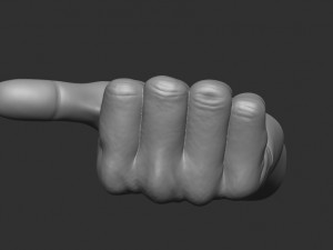 Male thumbs up hand posture 3D Принт Модель