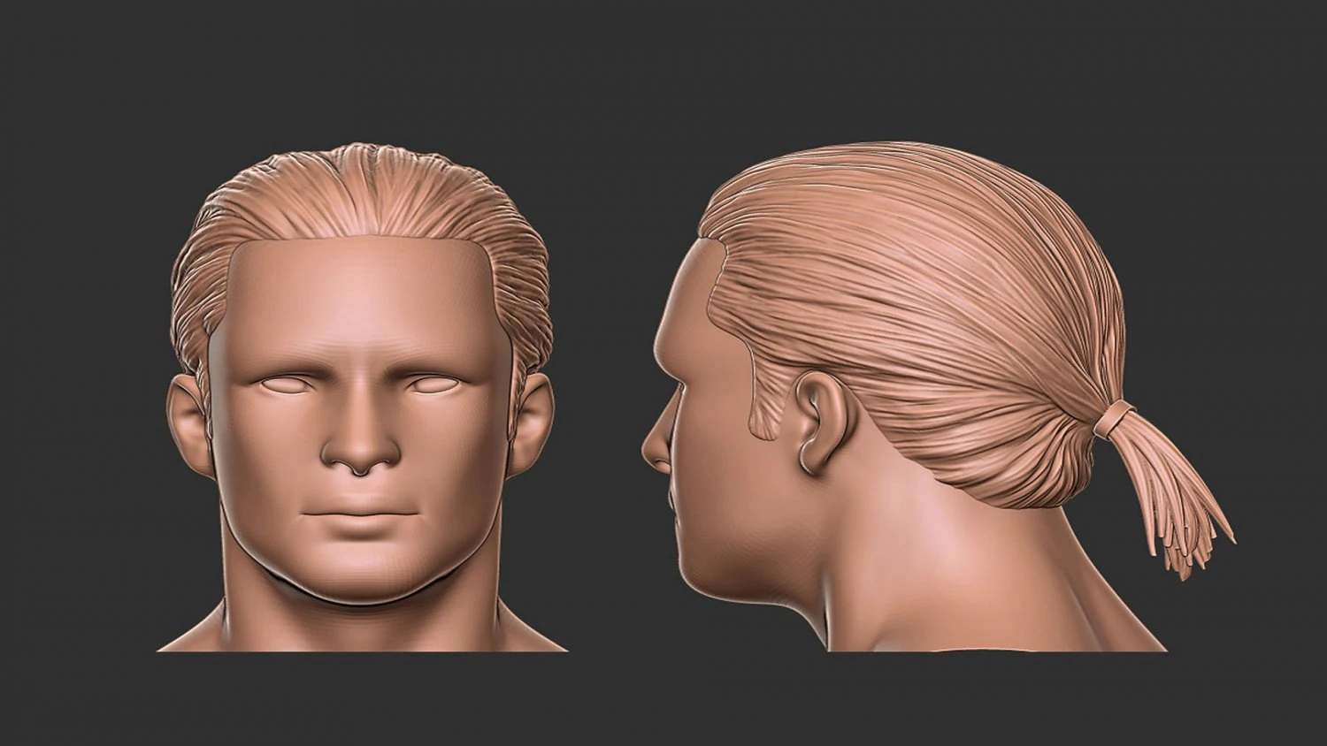 Hair 12 3D Print Model .c4d .max .obj .3ds .fbx .stl .blend 