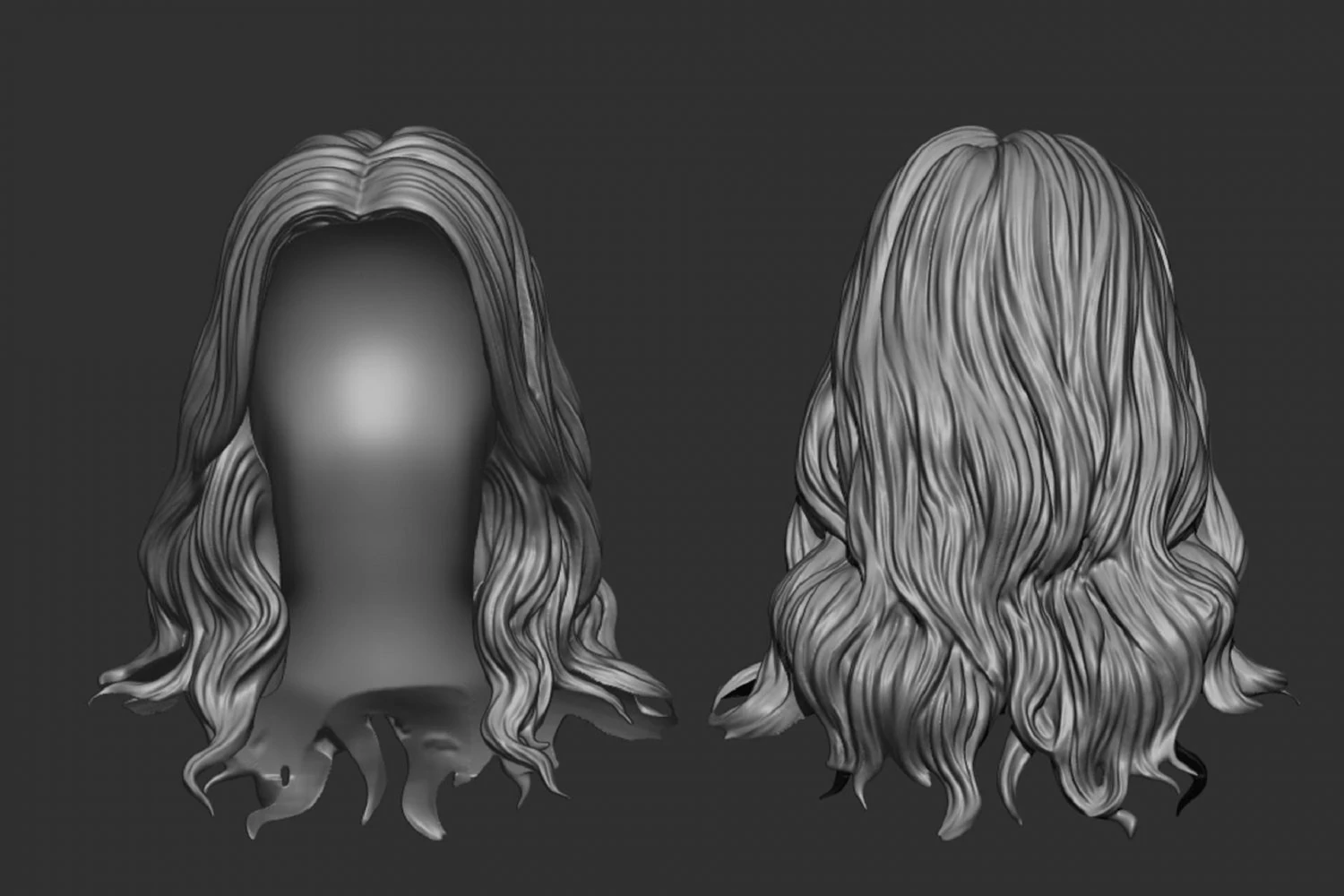 Hair 15 3D Print Model .c4d .max .obj .3ds .fbx .stl .blend