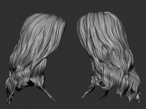 Hair 15 Model do druku 3D