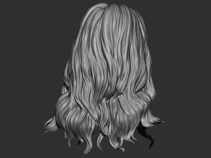 Hair 15 Model do druku 3D