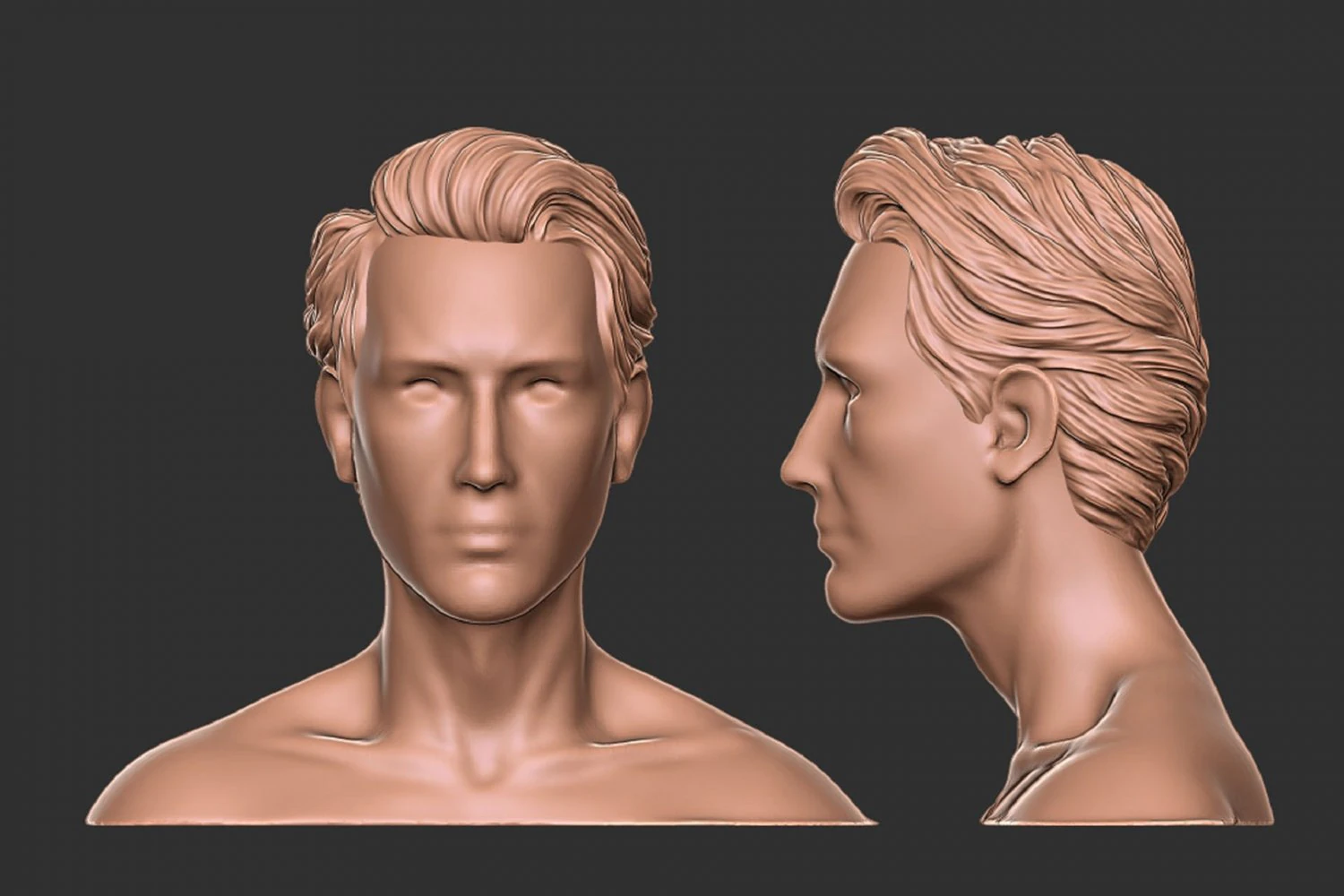 Hair 16 3D Print Model .c4d .max .obj .3ds .fbx .stl .blend 