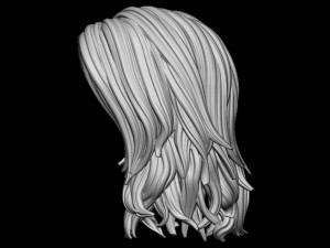 Hair 17 Model Cetak 3D