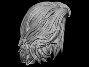 Hair 18 Modello di stampa 3D