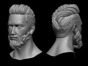 Hair 19 Model Cetak 3D
