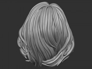 Hair 24 Model Cetak 3D