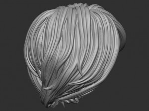 Hair 24 Model Cetak 3D