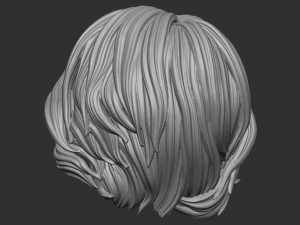Hair 24 Model Cetak 3D