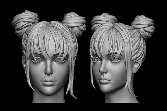 Hair 25 3D Print Model .c4d .max .obj .3ds .fbx .stl .blend
