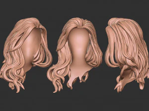 髪27 3Dプリントモデル