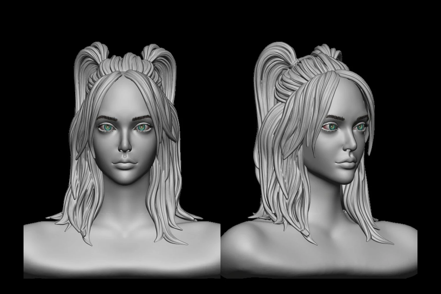 Capelli 30 Modello di stampa 3D .c4d .max .obj .3ds .fbx .stl .blend 