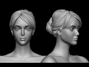 Hair 36 3Dプリントモデル