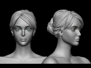 髪 36 3Dプリントモデル