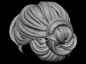Hair 36 3D-printmodel