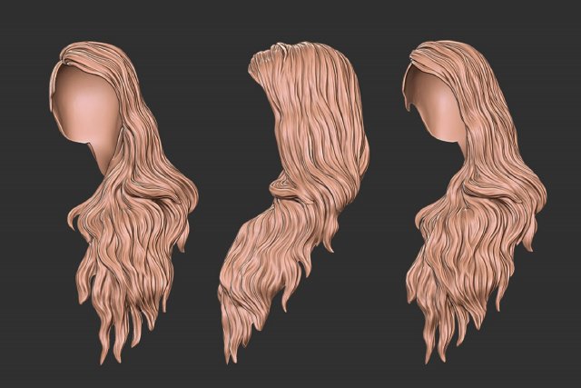 Hair 39 3Dプリントモデル .c4d .max .obj .3ds .fbx .stl .blend 