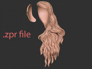 Hair 39 3Dプリントモデル