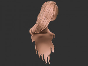 Hair 39 3Dプリントモデル