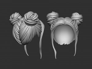 Hair 44 Model Cetak 3D