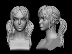 Hair 45 3D Print Model