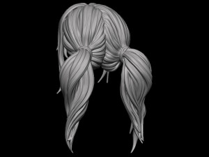 Hair 45 3D 프린트 모델